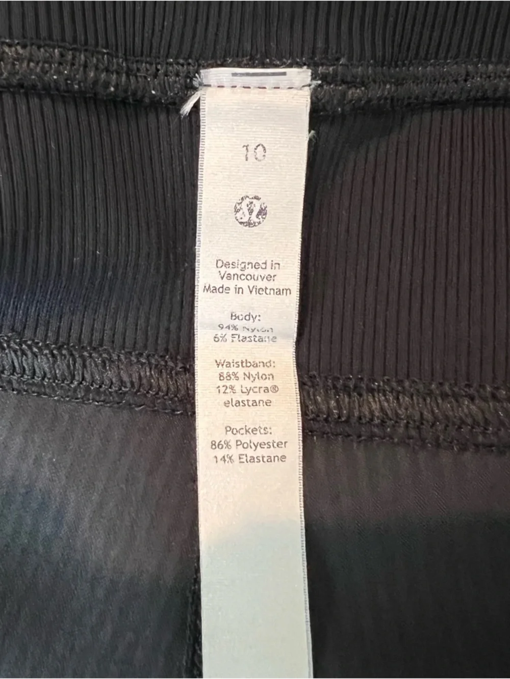 Lululemon Dance Studio Black Grey Stripe Rib Cuff Mid Rise Joggers 10 - Picture 6 of 6